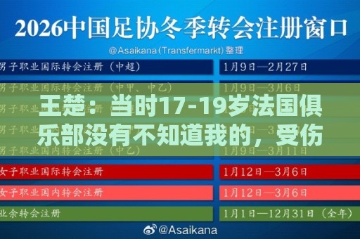王楚：当时17-19岁法国俱乐部没有不知道我的，受伤后太着急了